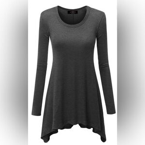 NWT Made By Johnny Asymmetrical Tunic Top I25